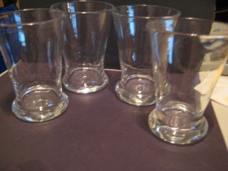 Set Of (4) Vintage Hand Blown Osv Old Sturbridge Water Glasses Pontil Unpolished