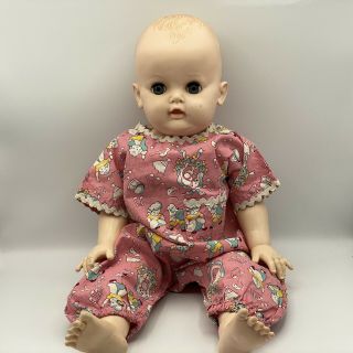 Vintage Effanbee Dy Dee Baby Doll 20 Inch Blue Sleepy Eyes