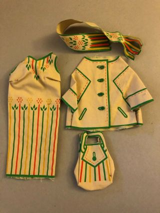 1706 Pretty Travelers 1965 Sew Fashion Outfit For Vintage Barbie Doll