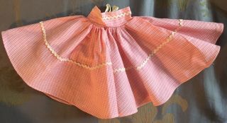 Madam Alexander Vintage Kins Doll Dress Pink Check 6” Lovely Outfit 50’s 2