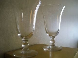 Vintage Imperial Candlewick 5 3/4 " Footed 10 Ounce Tumbler/goblet Pair