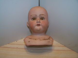 Antique Bisque Doll Head A And M 370 Am - 2/0x - Dep Armand Marseille Germany