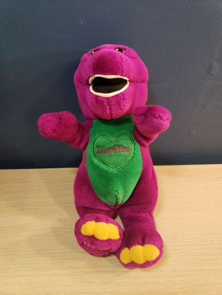 Barney 10 " Dinosaur Sings I Love You Yellow Plush Toe Plastic Eyes Soft Toy Lyon