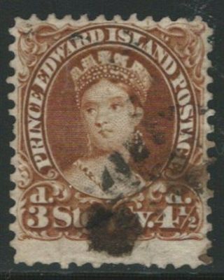 Prince Edward Island,  1851,  Scott 10,  4 1/2p Brown,  Fine - Very Fine