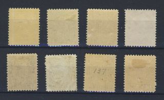 8x Admiral stamps 1c - 2c - 3c - 5c - 5c - 10c - 10c - 2c/3c Guide Value = $175.  00 2