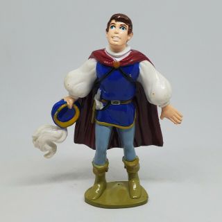 Vintage Snow White 7 Dwarves Prince Charming Pvc Figure 1993 Disney Mattel