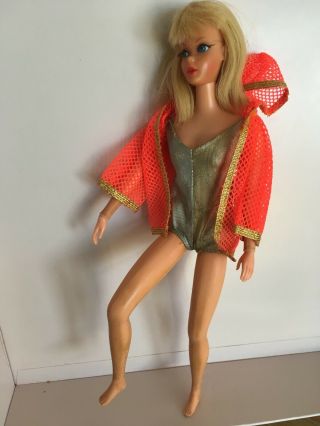 Vintage Dramatic Living Barbie Blonde In Outfit