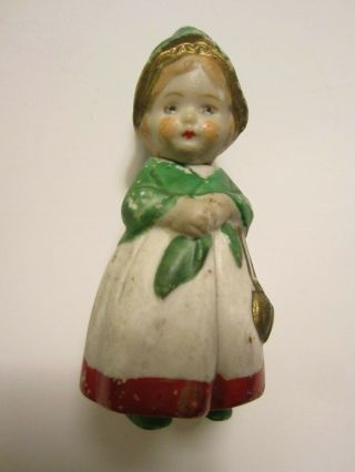 Antique All Bisque 2 3/4 " German Hertwig Nodder Doll