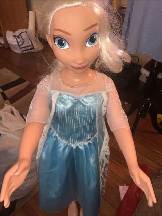 Huge Disney Elsa Just My Size 3 Feet Doll,  Bonus Elsa Mini Castle