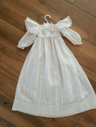 Gorgeous Antique Cotton Dress Gown From 20 - 24 " ” French / German Bisque Baby Doll