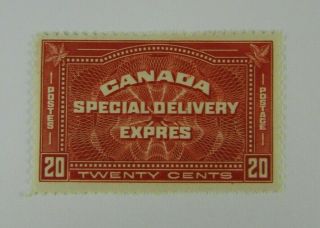 1930 Canada Sc E4 Special Delivery Express Mh Twenty Cent F - Vf Stamp