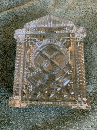 Small Vintage Signed Waterford Crystal Building 4.  5 Inches No Box & No Clock