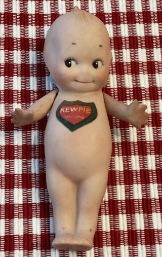 Rose O’neill Kewpie Doll - Bisque 4 1/2“ Germany With Sticker - Adorable