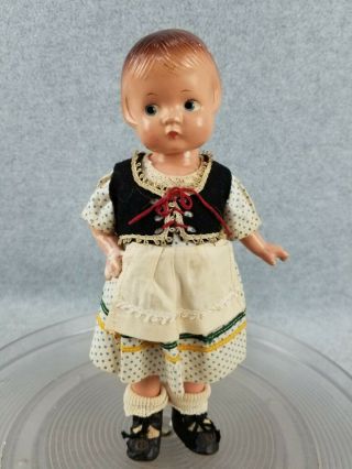 10 " Antique Composition Effanbee Patsyette Doll With Side Glancing Eyes 1928,