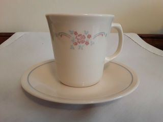 Vintage Corelle " English Breakfast " Mug & Saucer Set (4)