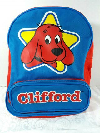 Vintage Clifford The Big Red Dog Backpack Kids Kohl’s Cares Blue And Red