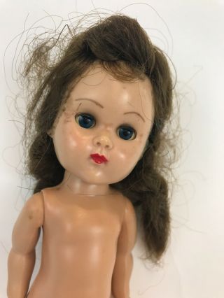 Vintage Vogue Ginny Doll 1955 - 1956 Molded Lash Walker Brown Hair Brunette