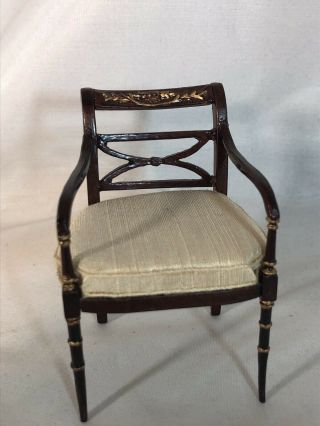 Dollhouse Miniature 1:12 Scale Bespaq Hand Caned Chair With Seat
