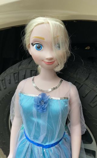 Life My Size ELSA Doll From Frozen Except For Leg HUGE 38 In 3