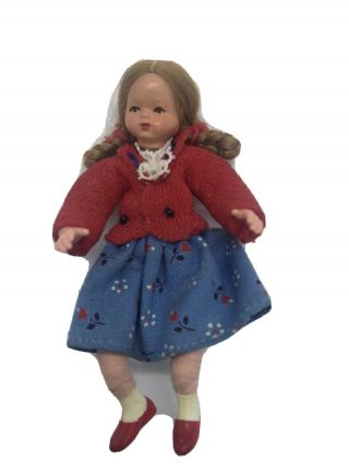 Vintage Caco Dollhouse Doll 1:12 German Girl