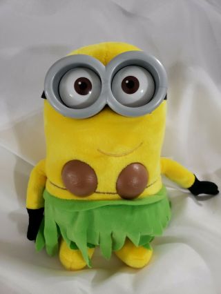 Despicable Me 3 Deluxe Plush Talking Minion Hula Jerry 10”