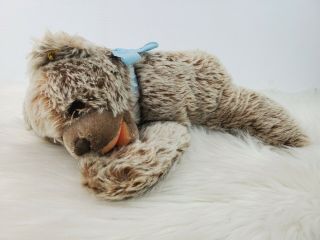 Vintage Steiff Zotty 5507/28 Laying Sleeping Teddy Bear Plush 12 "
