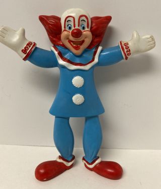 Vintage Bendable 6 " Bozo The Clown Bendy Figure Toy Figurine (jesco,  1987)