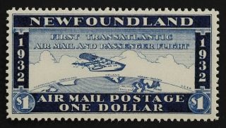 Wayzata Label.  Newfoundland Cancelled Transatlantic Flight 1932 Airmail F - Vf Mnh