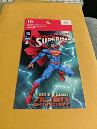 2013 Canada Post Superman 75th Anniversary Stamps Stamp Booklet Of 10 -