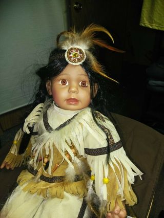 Duck House Heirloom Doll Native American Indian Boy 21 Inch /5000