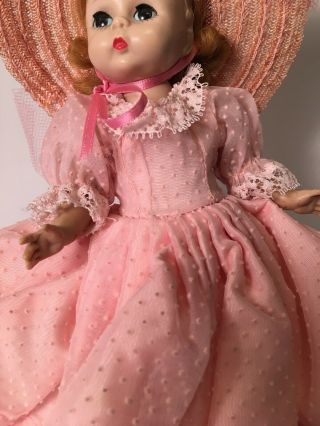 Vintage Madame Alexander Alex Wendy Kins Doll In Tagged Vogue Pink Dress Hat Bkw 3