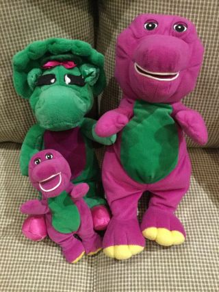 Vintage Lyons Group Barney The Dinosaur And Baby Bop Plush 1992 And Friends
