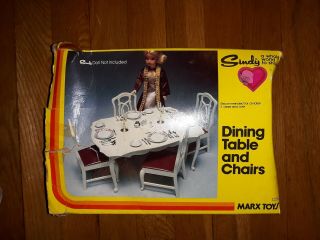 Sindy Vintage Doll Furniture 1978 Dining Table And Chairs