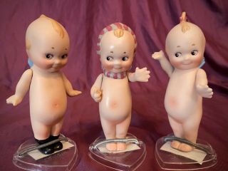Vintage Rose O’neill Bisque Kewpie Dolls Figurines Hand Painted Bonniebrook Park
