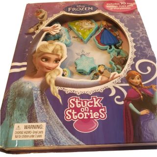 Disney Frozen Stuck On Stories 10 Suction Cup Figures Board Storybook