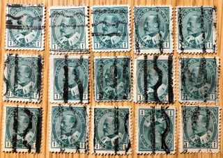 Canada 1903 89xx King Edward Vii 1 Cent Green 15 Precancel Stamps