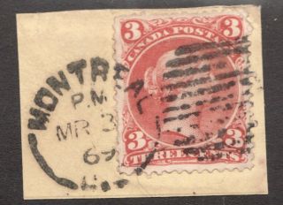 Canadian 1868 Victorian 3 Cent Postage Stamp 25 F/vf Superfeas