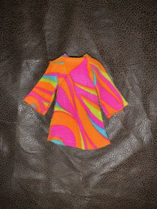Vintage Barbie Size Clone Doll Clothes Outfit Pink Green Orange Mini Dress