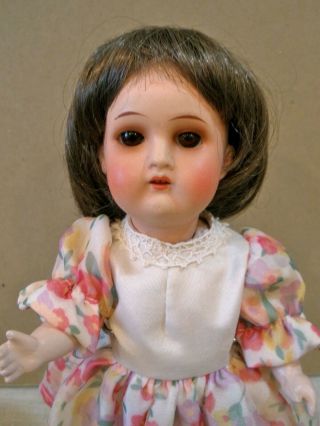 Antique 9 " German Bisque Socket Head Doll,  Compo.  Body
