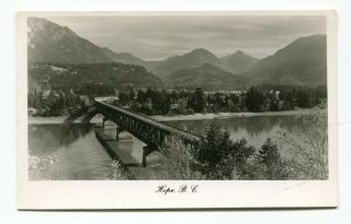 Canada Bc British Columbia - Hope - Bridge - Rppc Photo Postcard By Jc Walker
