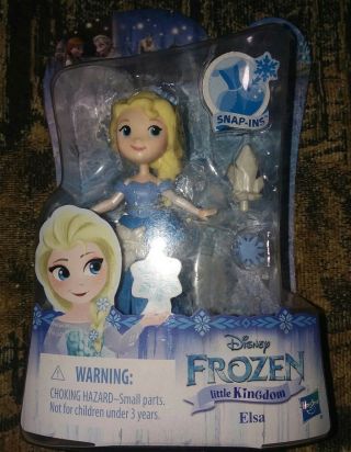 Disney Frozen Little Kingdom Princess Elsa Doll Snap Ins Hasbro