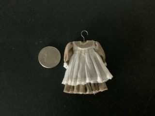 Dollhouse Miniature Artisan Baby Dress With Pinafore 1/12 Janet Middlebrook?