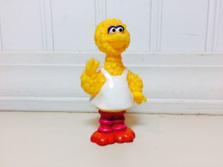 Sesame Street Big Bird 3 " Pvc Toy Figure Jim Henson Muppets Wapron Cake Topper
