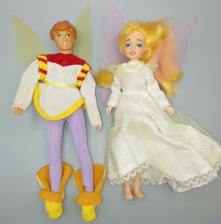 Thumbelina & Prince Cornelius Dolls Figures By Blue Box Toys Don Bluth 1993