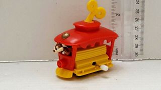 Vintage Disney 1993 Chip & Dale Chipmunks Wind Up Trolley Burger King Toy