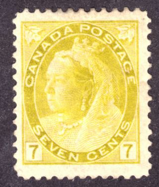 Canada 81 7c Olive Yellow,  1902 Qv Numeral,  F,
