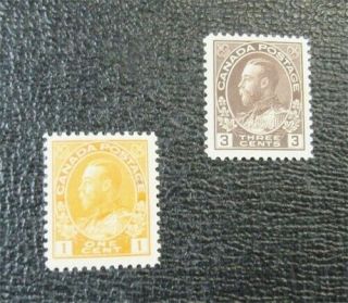 Nystamps Canada Stamp 105,  108 Og H $43 J22x1974