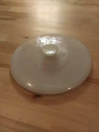 Vintage Anchor Hocking Or Fire King White Milk Glass Replacement Casserole Lid