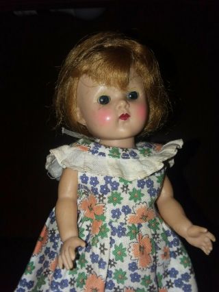 7” Vintage Vogue Ginny Doll Strung Legs Blush Red/blue Eyed Painted Lash