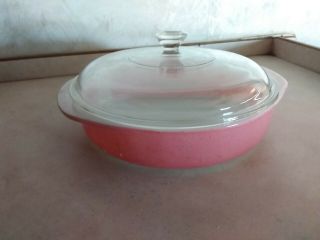 Vintage Pink Pyrex 227 Casserole Dish With Lid 8 Inch 10